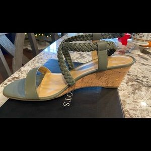 Talbots sage wedge sandal